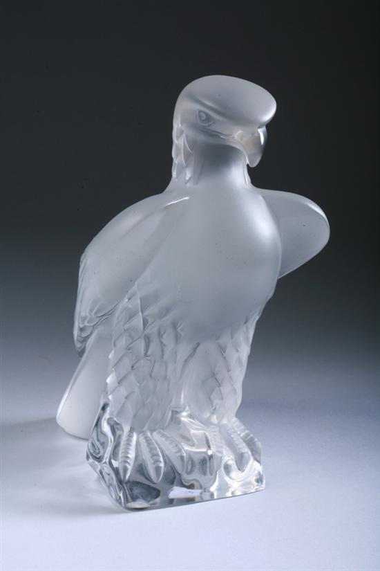 Appraisal: LALIQUE CLEAR AND FROSTED GLASS EAGLE - in high PROVENANCE