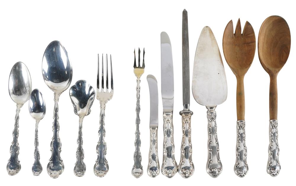 Appraisal: SET OF ASSEMBLED AMERICAN STERLING FLATWAREcomprising Gorham dinner forks Gorham