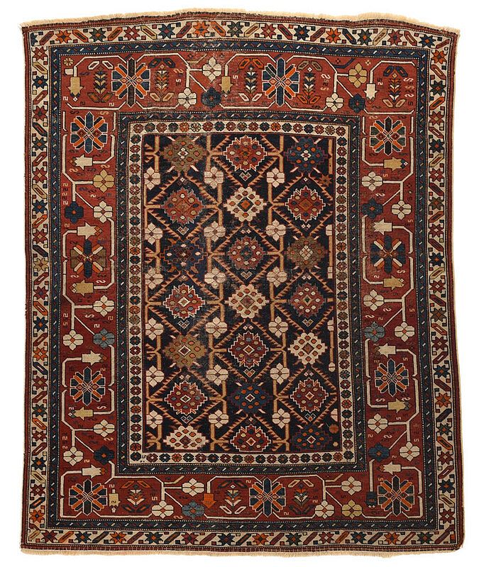 Appraisal: Chichi Rug Caucasus early mid th century dark field with