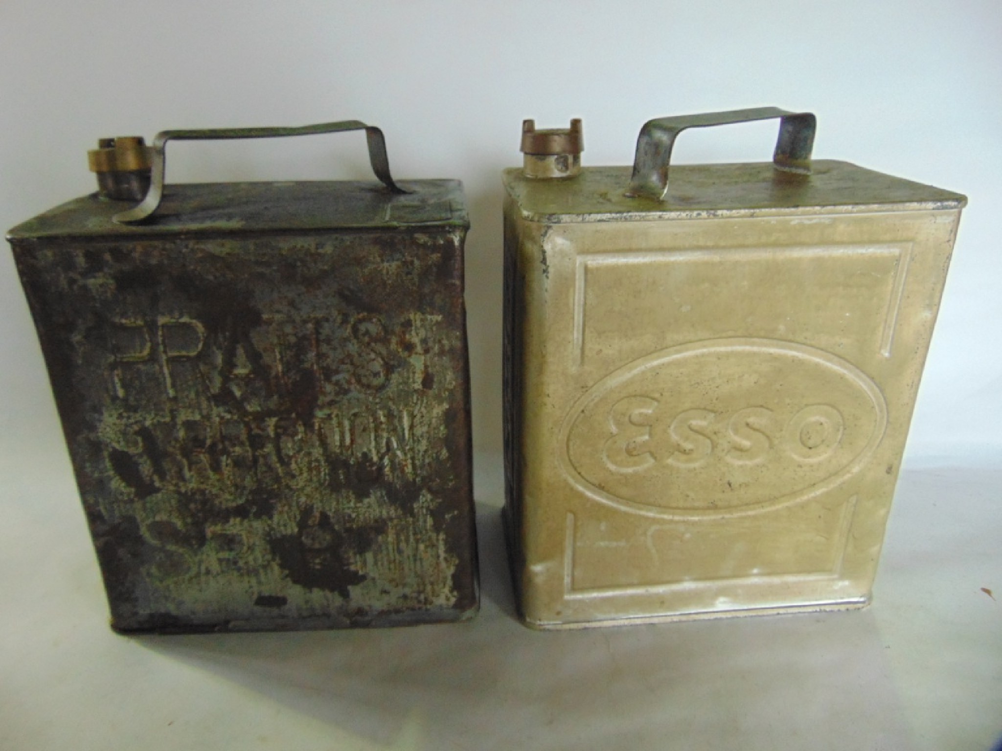 Appraisal: A th century Esso fuel can with brass Esso cap