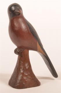 Appraisal: Carved and Painted Folk Art Song Bird Carved and Painted