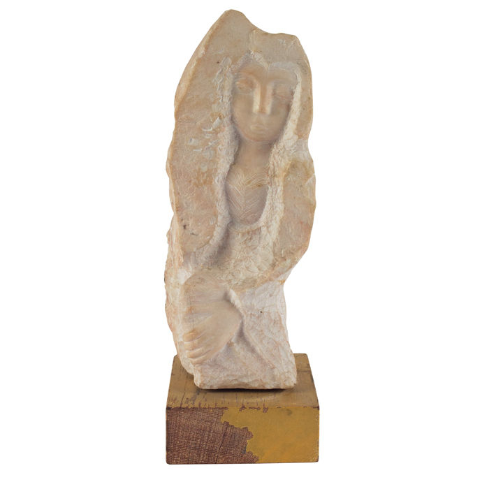 Appraisal: William Zorach American - ''Untitled Female Figure '' c stone