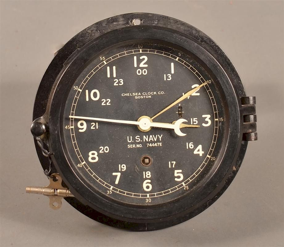 Appraisal: Chelsea Clock Company Boston U S Navy Clock Chelsea Clock