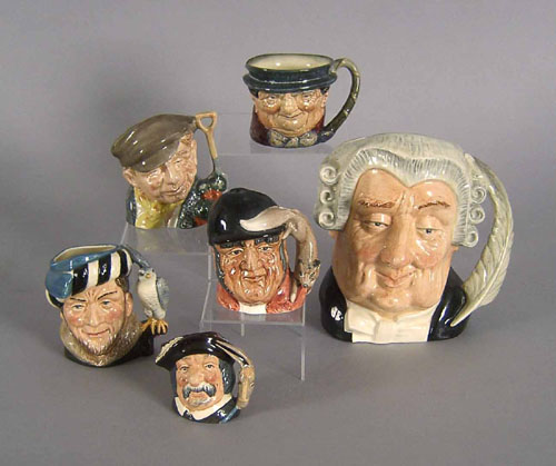 Appraisal: Six Royal Doulton toby mugs tallest - h