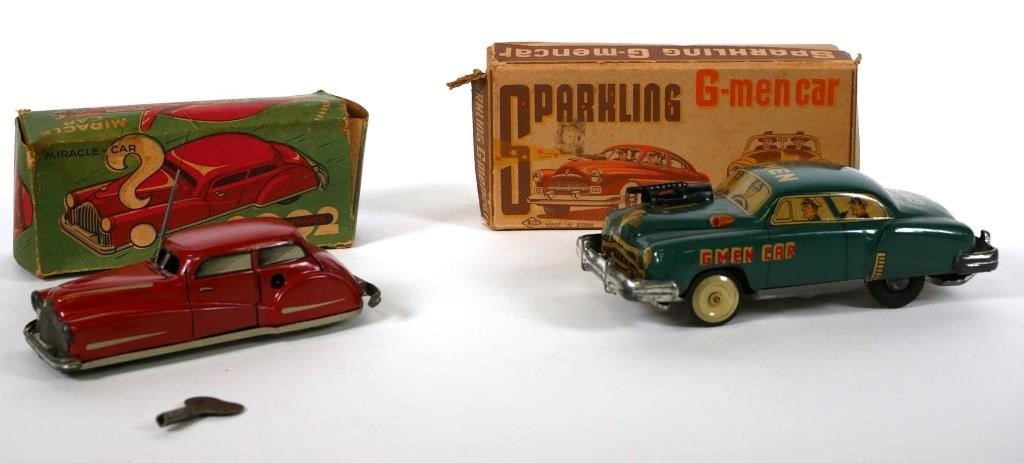 Appraisal: VINTAGE TIN LITHO CAR TOYSLot of two toy cars including