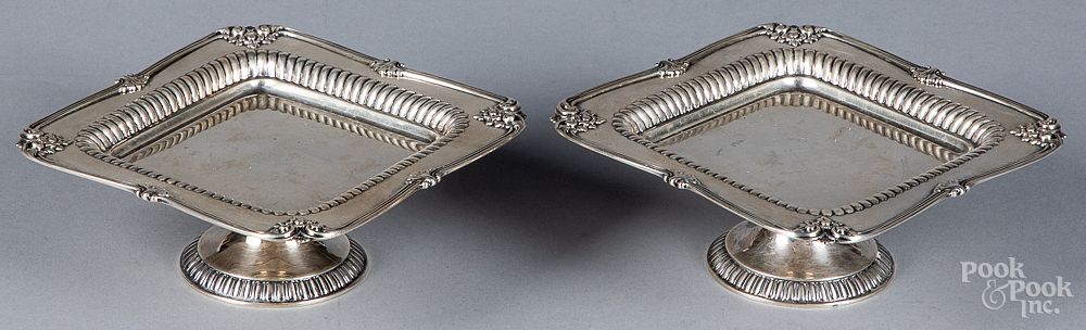 Appraisal: Pair of sterling silver footed dishes Pair of sterling silver