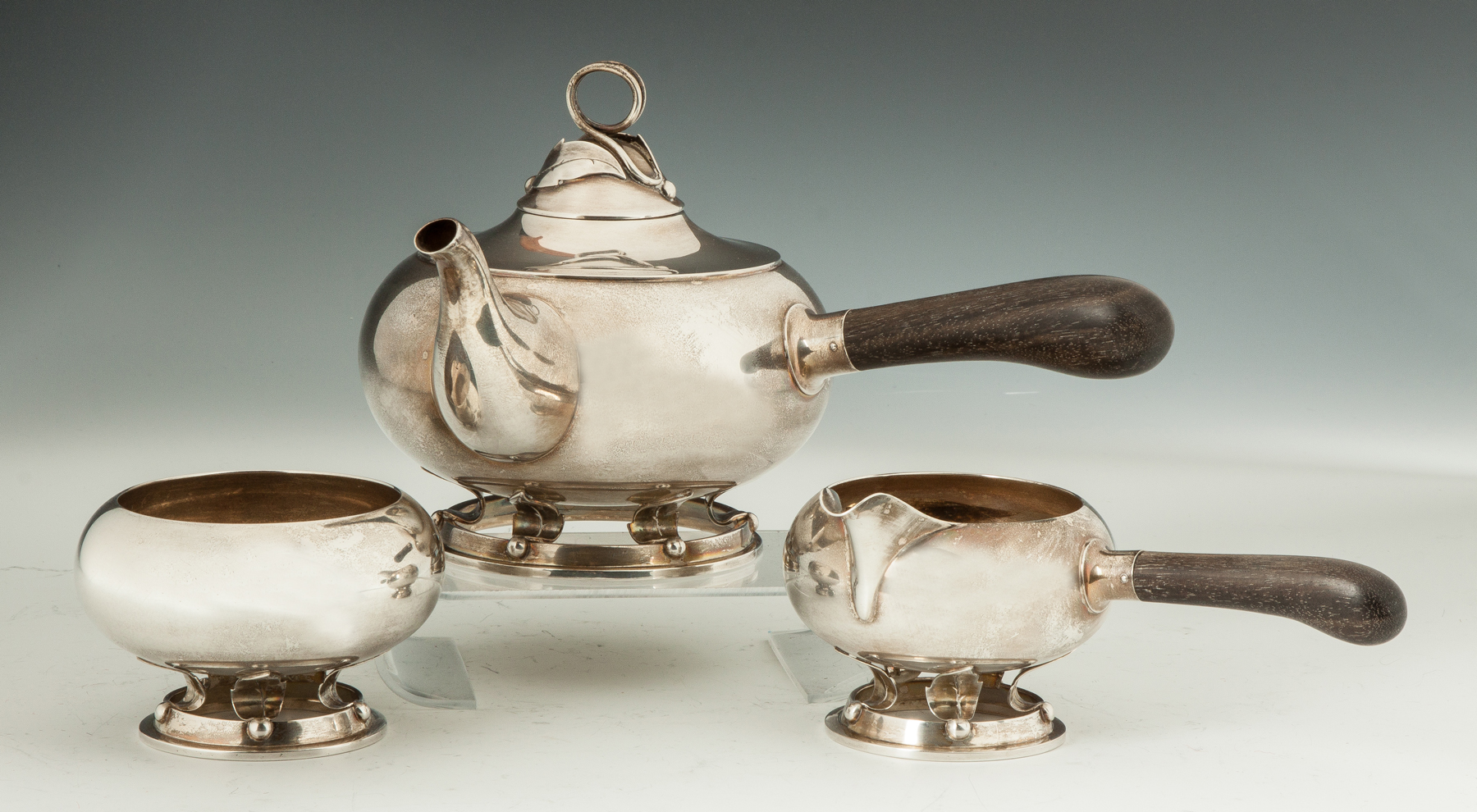 Appraisal: Allan Adler Sterling Silver Three Piece Tea Set C 's