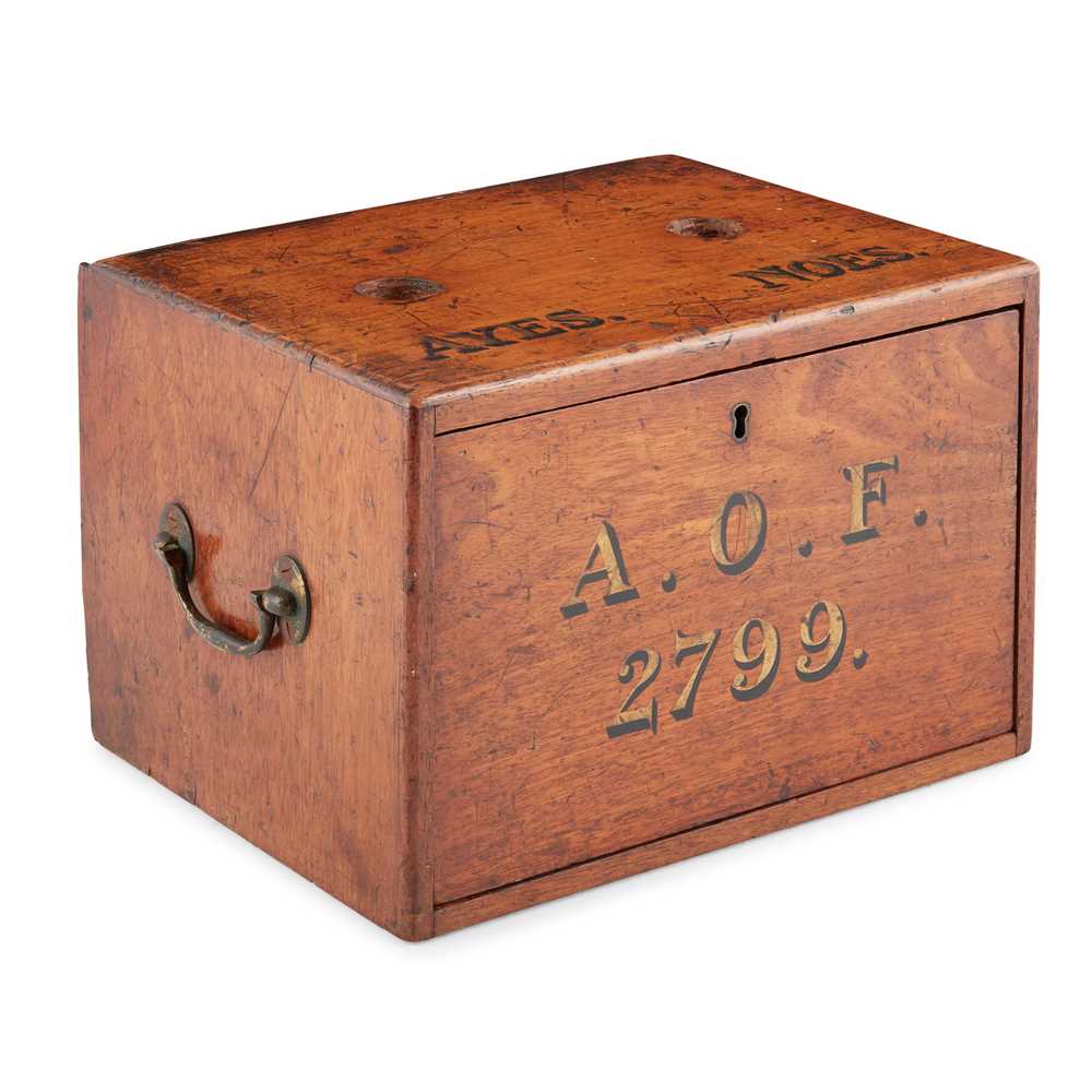 Appraisal: VICTORIAN OAK BALLOT BOX LATE TH EARLY TH CENTURY with