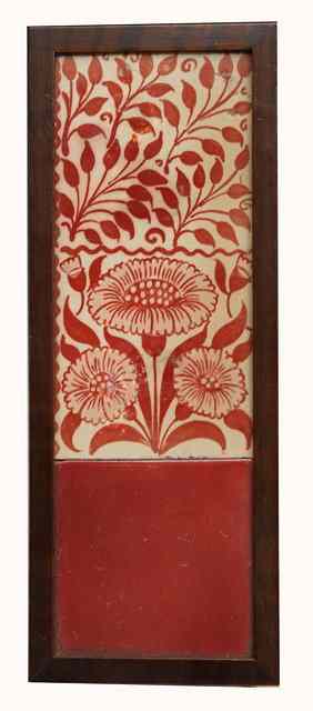 Appraisal: William De Morgan British - A red lustre part tile