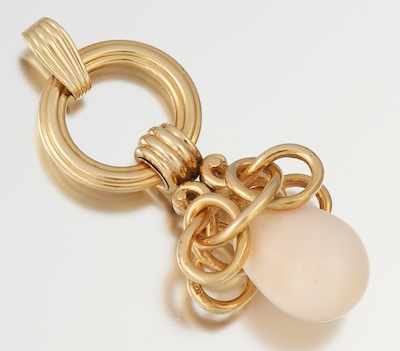 Appraisal: A Ladies' k Gold and Angel Skin Coral Pendant k