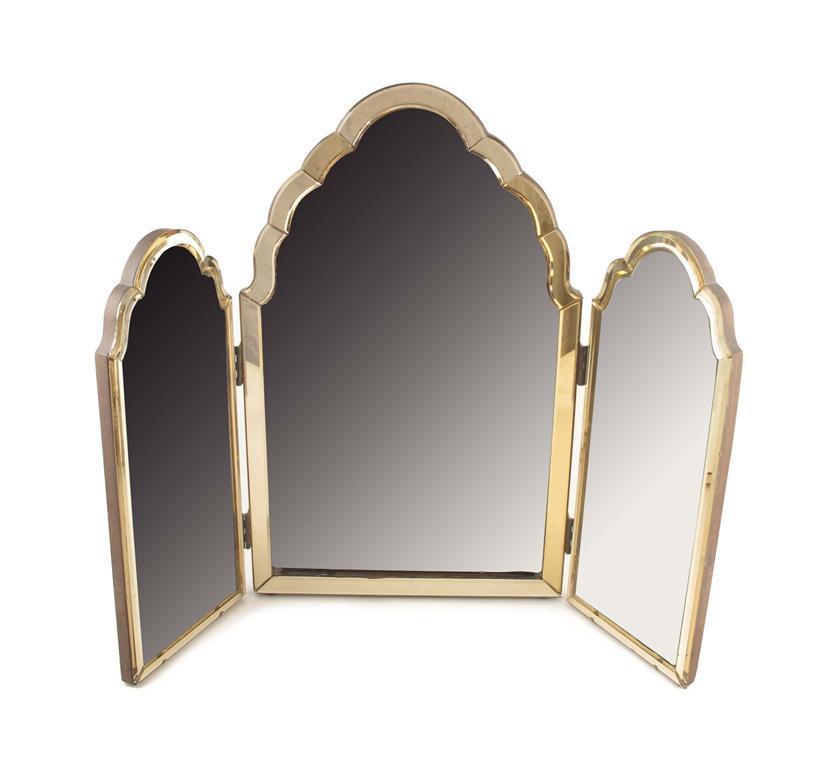 Appraisal: A triptych dressing table mirror