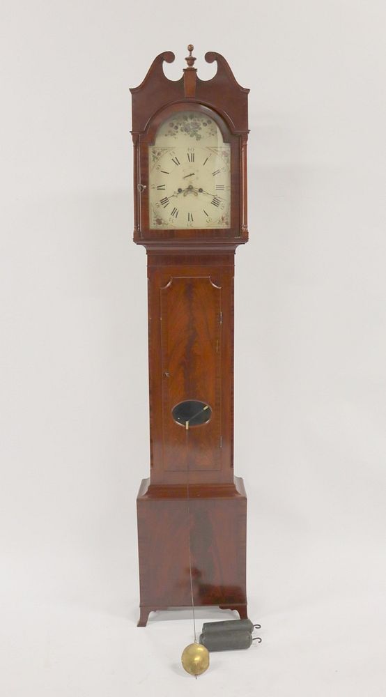 Appraisal: American Mahogany Tall Case Clock Attributed To Frederick Heisley -