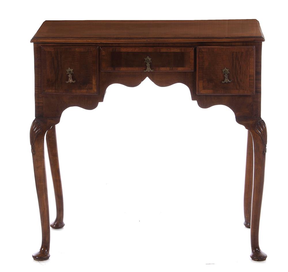 Appraisal: Queen Anne style walnut lowboy late th century H W