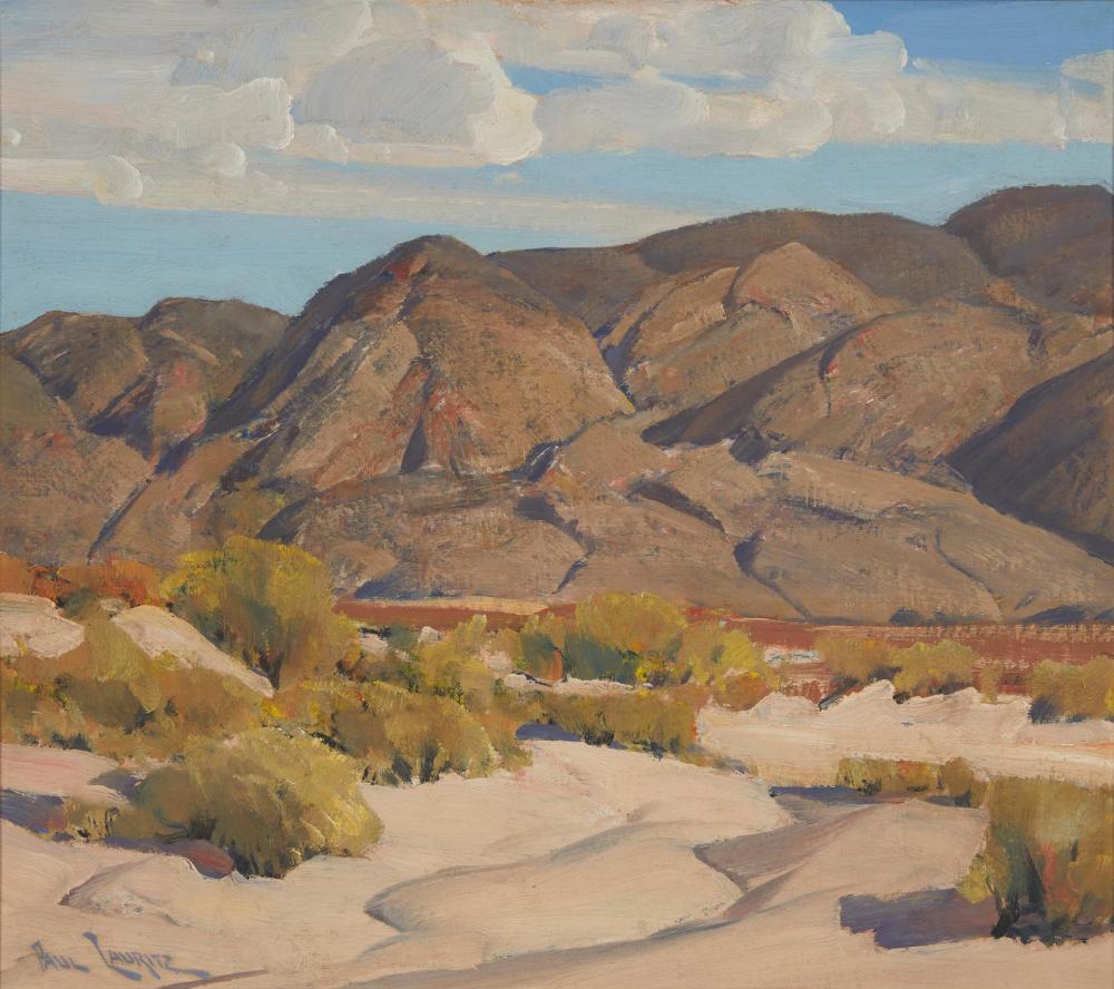 Appraisal: Paul Lauritz - Glendale CA Palm Springs Desert Clouds Oil