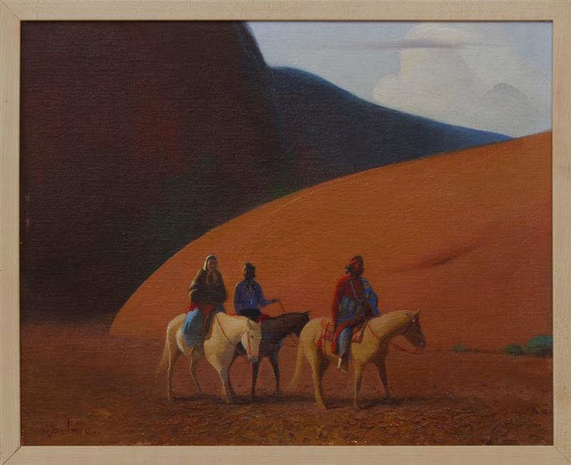 Appraisal: GERARD CURTIS DELANO - CENTAURS OF THE CANYON Oil on