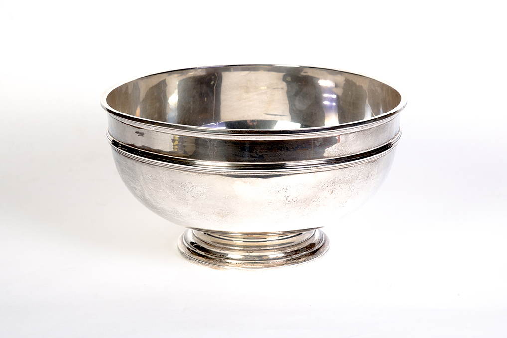 Appraisal: LARGE GORHAM STERLING BOWL American th century Cast rolled rim