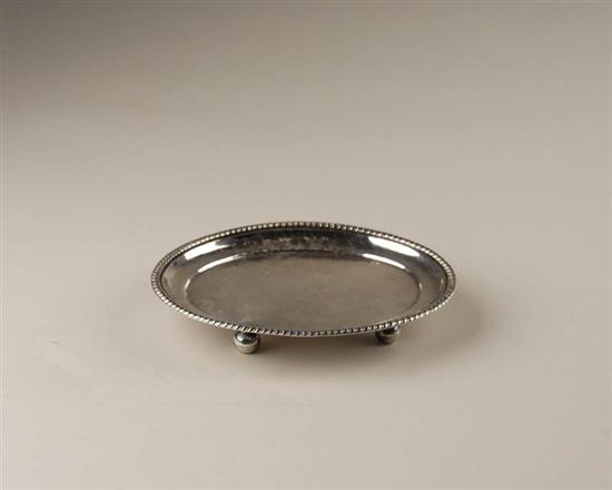 Appraisal: A Possibly American Coin Silver Kettle Stand Tray high long