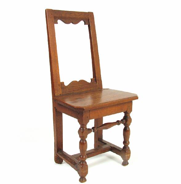 Appraisal: A provincial elm side chair th century stamped H U