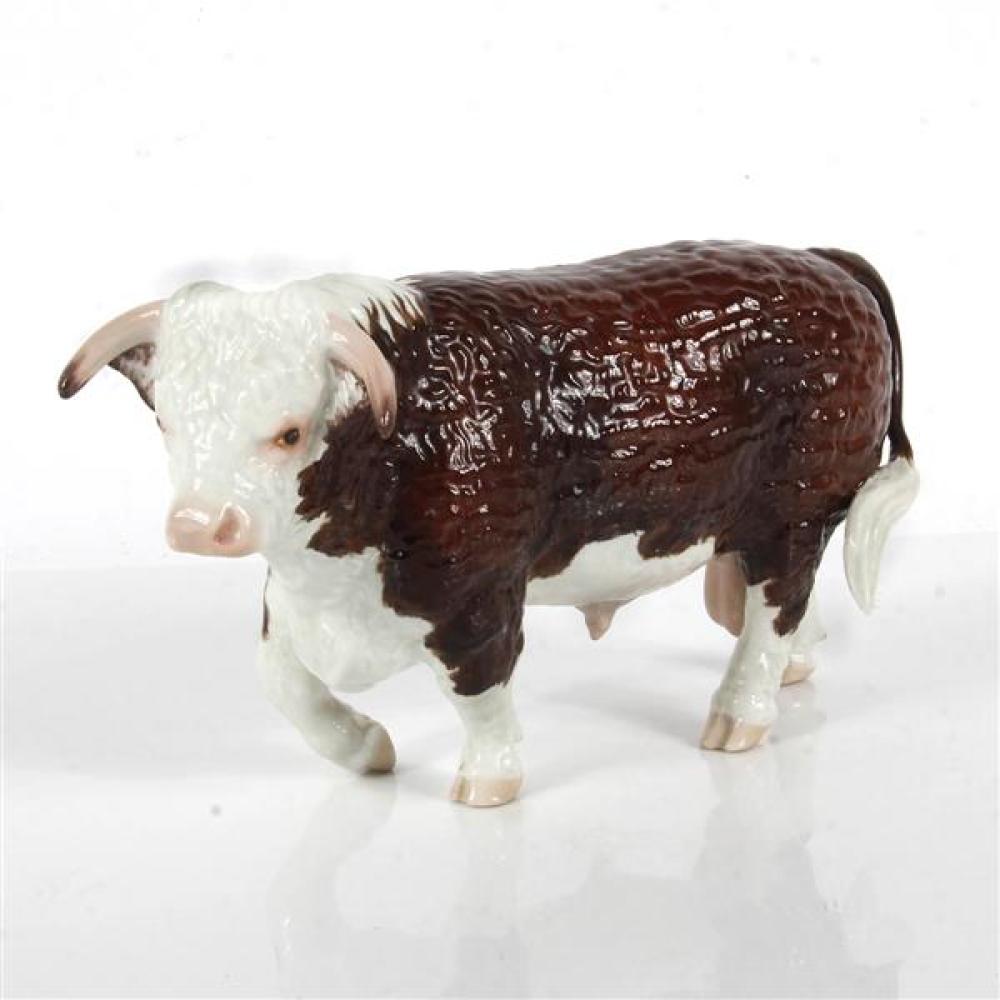 Appraisal: BOEHM PORCELAIN FIGURE OF A HEREFORD BULL Boehm porcelain figure