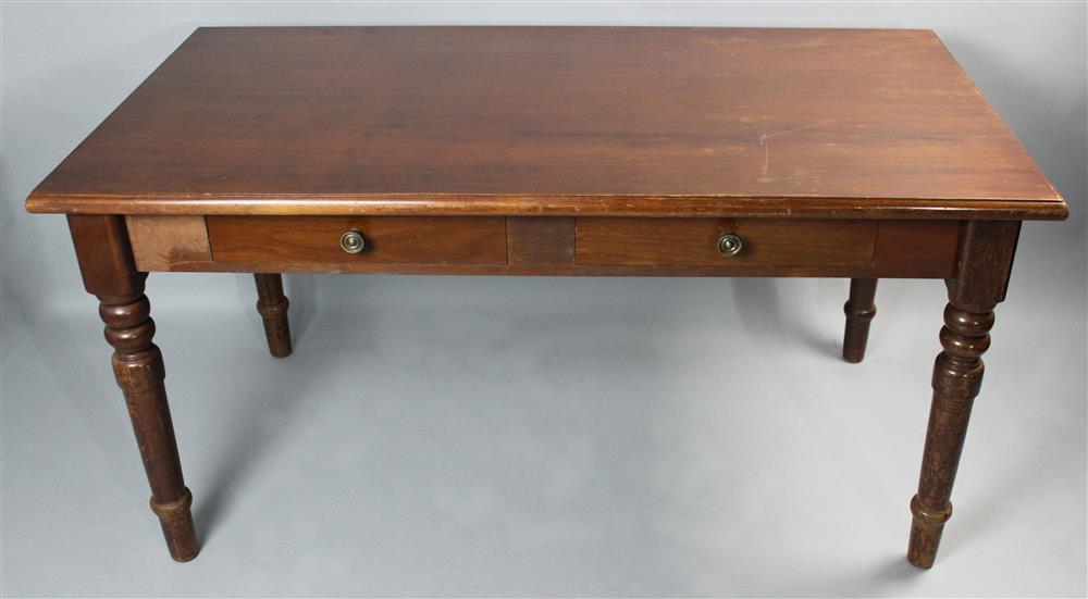 Appraisal: LATE SHERATON STYLE WALNUT WRITING DESK having a rectangular top