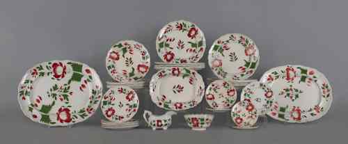 Appraisal: Adams Rose Staffordshire dinner service th c to include two