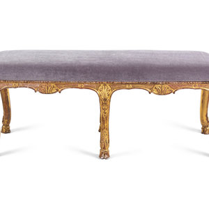 Appraisal: A R gence Giltwood Bench th Century Height x width