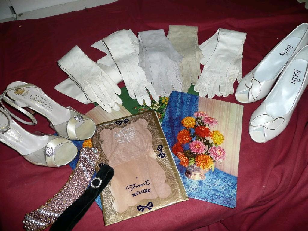 Appraisal: Five ladies vintage long kid gloves some mottling two pairs