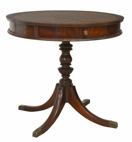 Appraisal: Regency style mahogany center table th c circular tabletop with