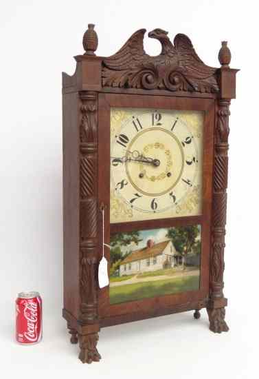 Appraisal: th c Riley Whiting mantle clock with eagle crest and