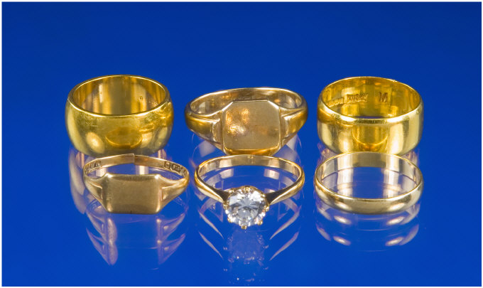 Appraisal: Mixed Lot Of Gold Jewellery Comprising A ct Gold Wedding