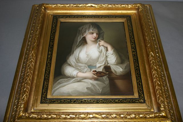 Appraisal: A K P M porcelain plaque of the 'Vestal Virgin'