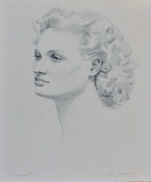 Appraisal: ARTHUR BRADBURY b Study of a female head 'Theresa' signed