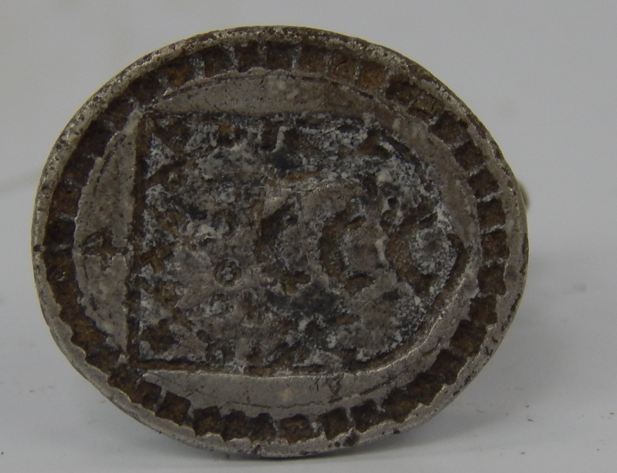 Appraisal: A thC silver seal matrix showing The Arms of the