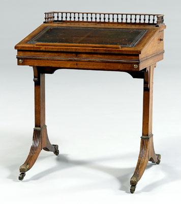 Appraisal: Fine Regency rosewood writing desk mahogany and rosewood with gilt