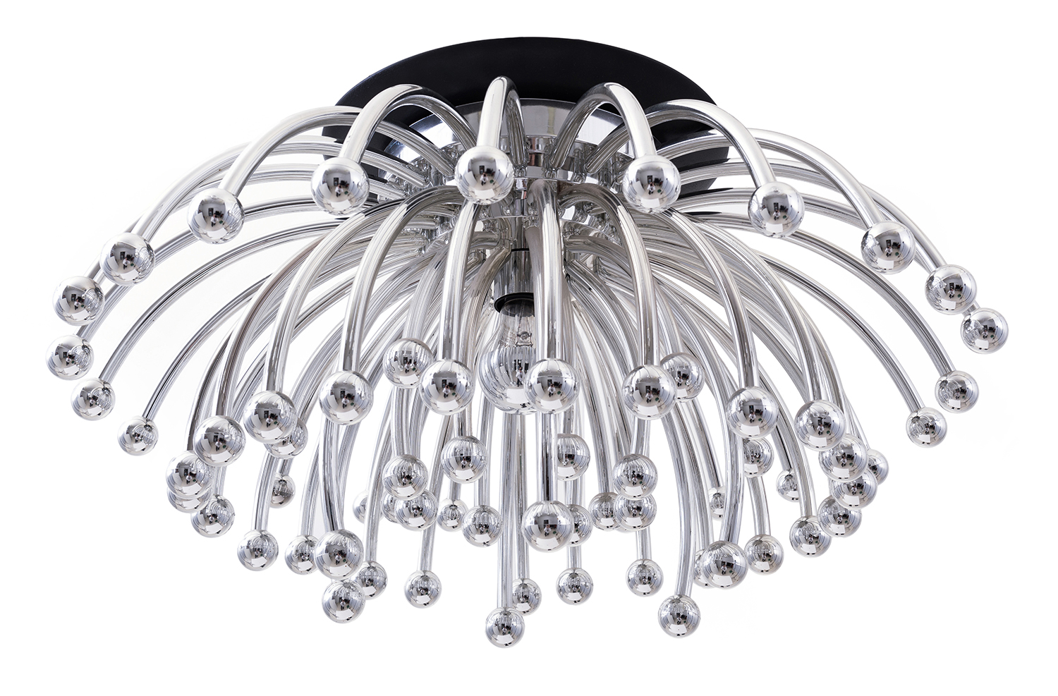 Appraisal: SPHERICAL DROPLET CHANDELIER Plastic chrome finish Italy c s