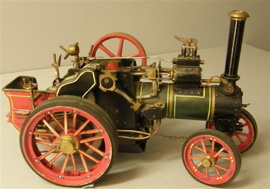 Appraisal: Working model of a steam traction engine with green and