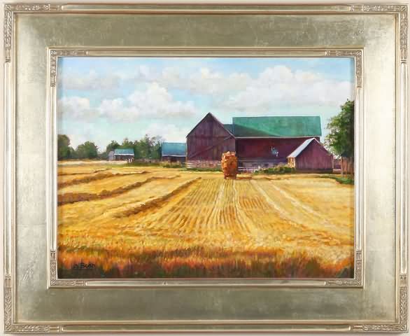 Appraisal: The Harvest oil on board x titled verso SLL D