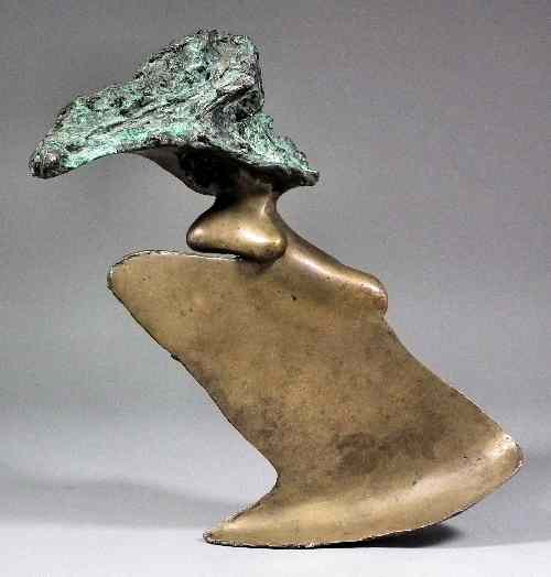 Appraisal: A th Century bronze figure - Stylised nude ins high