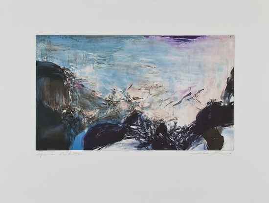 Appraisal: Zao Wou-Ki b Agerup R etching with aquatint printed in