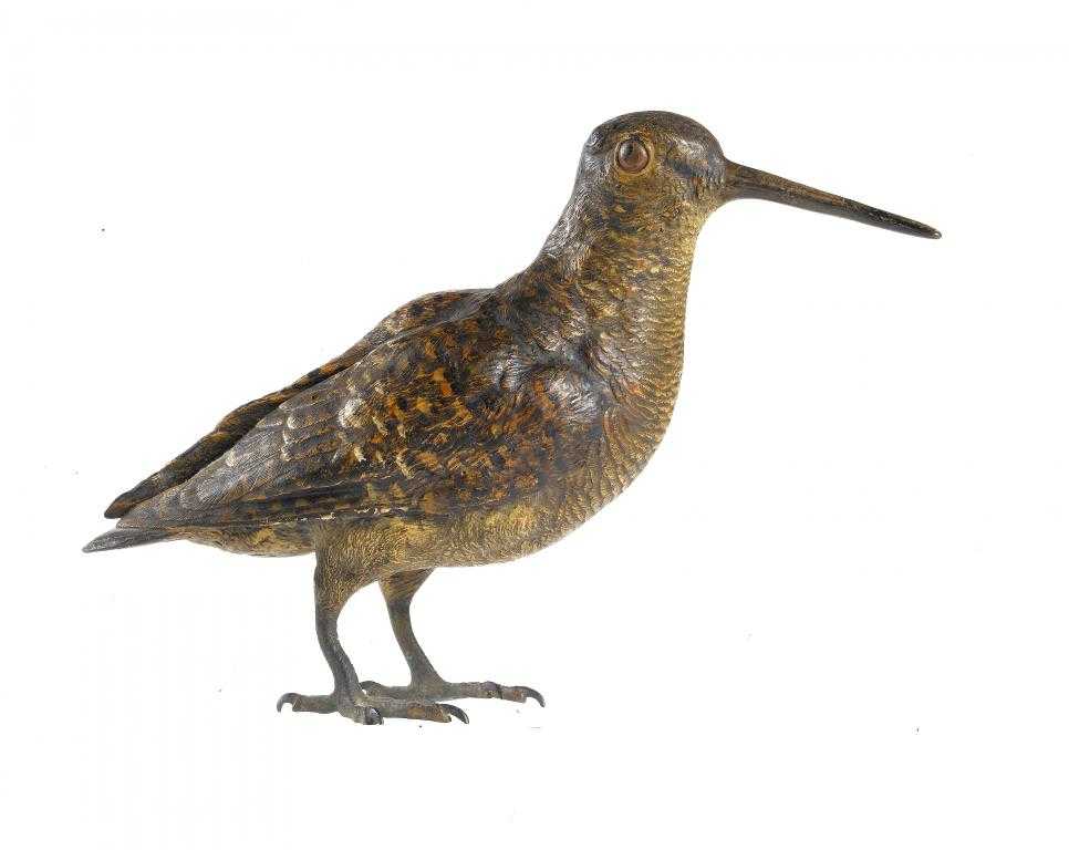 Appraisal: AN AUSTRIAN COLD PAINTED BRONZE MODEL OF A SNIPE BY