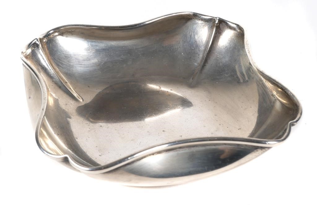 Appraisal: Randahl sterling silver square scalloped or pinched edge serving bowl