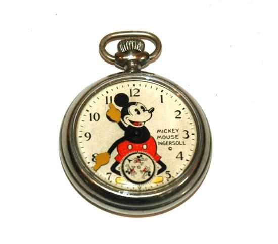 Appraisal: Ingersoll Mickey Mouse Pocket Watch American circa s with hour