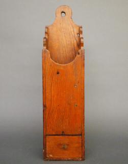 Appraisal: Pine pipe box An th century American Pine hanging pipe