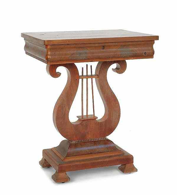 Appraisal: Pennsylvania classical mahogany writing stand ca h w