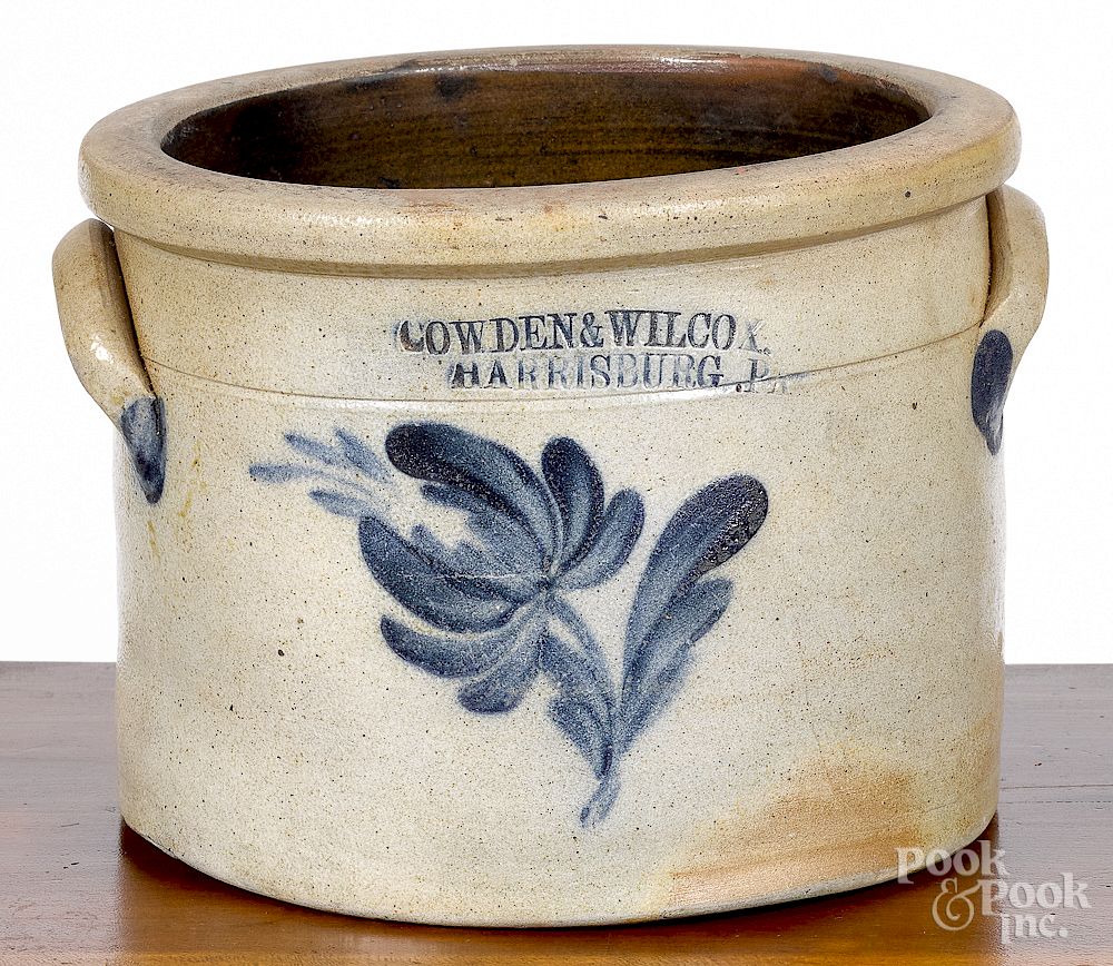 Appraisal: Pennsylvania stoneware butter crock Pennsylvania stoneware butter crock th c