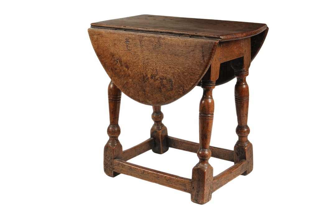 Appraisal: ENGLISH JOINT TABLE - Rare Form th c Oak Drop