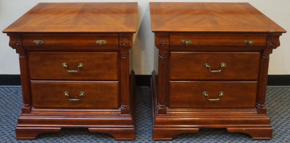 Appraisal: PAIR CONTEMPORARY CHERRY CHESTS OF DRAWERS X X IN X