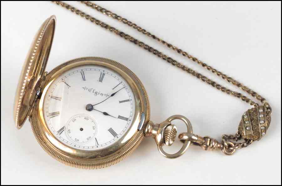 Appraisal: ELGIN KARAT YELLOW GOLD POCKET WATCH Together with a gold