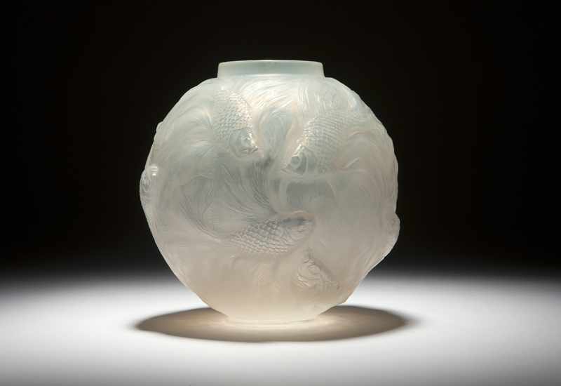 Appraisal: Designed engraved ''R Lalique France'' of milky opalescent glass the