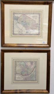 Appraisal: Group of five S Augustus Mitchell county maps including Maine